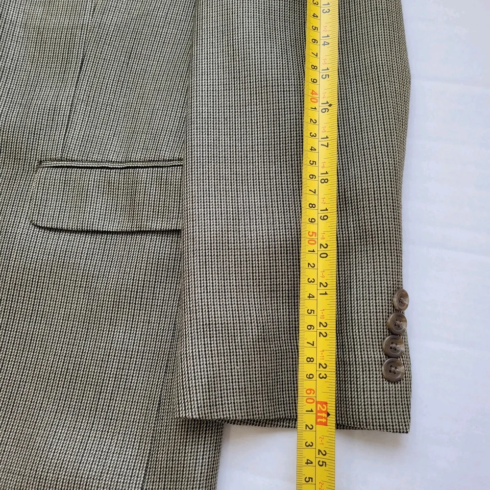 Chaps Blazer Men's 40R Olive Green 100% Silk Sport Coat Jacket 2 Button